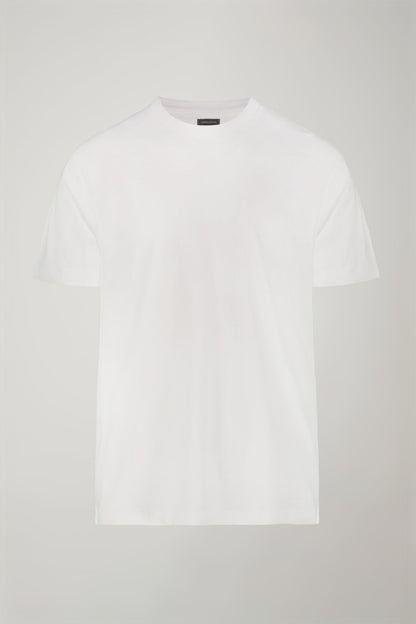 Men's round neck t-shirt 100% cotton flamed effect regular fit