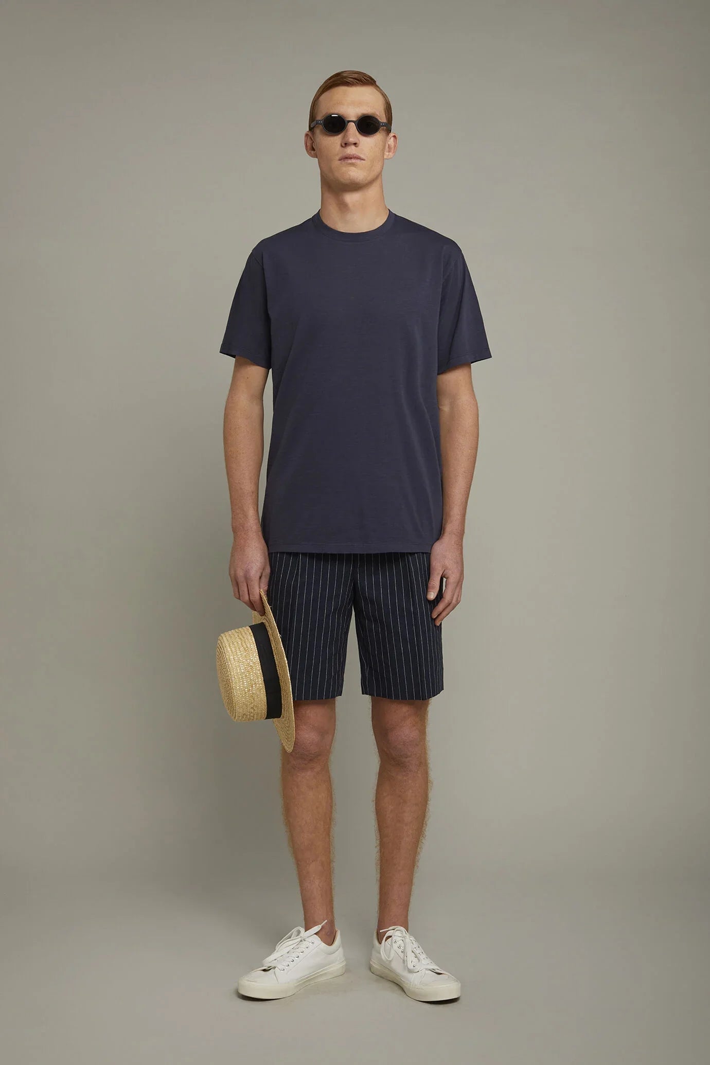 MenÃ¢â‚¬â„¢s round neck t-shirt 100% cotton flamed effect regular fit
