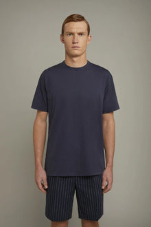 Men's round neck t-shirt 100% cotton flamed effect regular fit