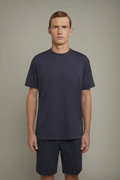 Men's round neck t-shirt 100% cotton flamed effect regular fit