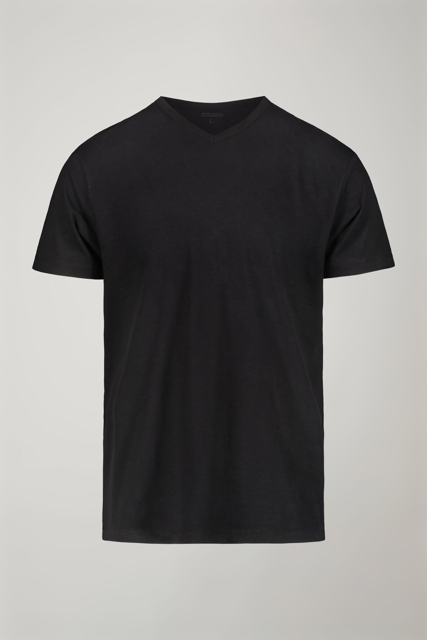 Men’s v-neck t-shirt 100% cotton flamed effect regular fit