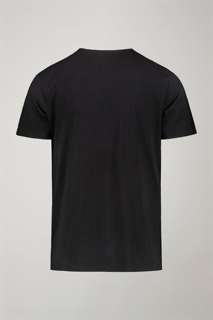 Men’s v-neck t-shirt 100% cotton flamed effect regular fit