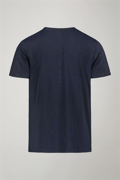 Men’s v-neck t-shirt 100% cotton flamed effect regular fit