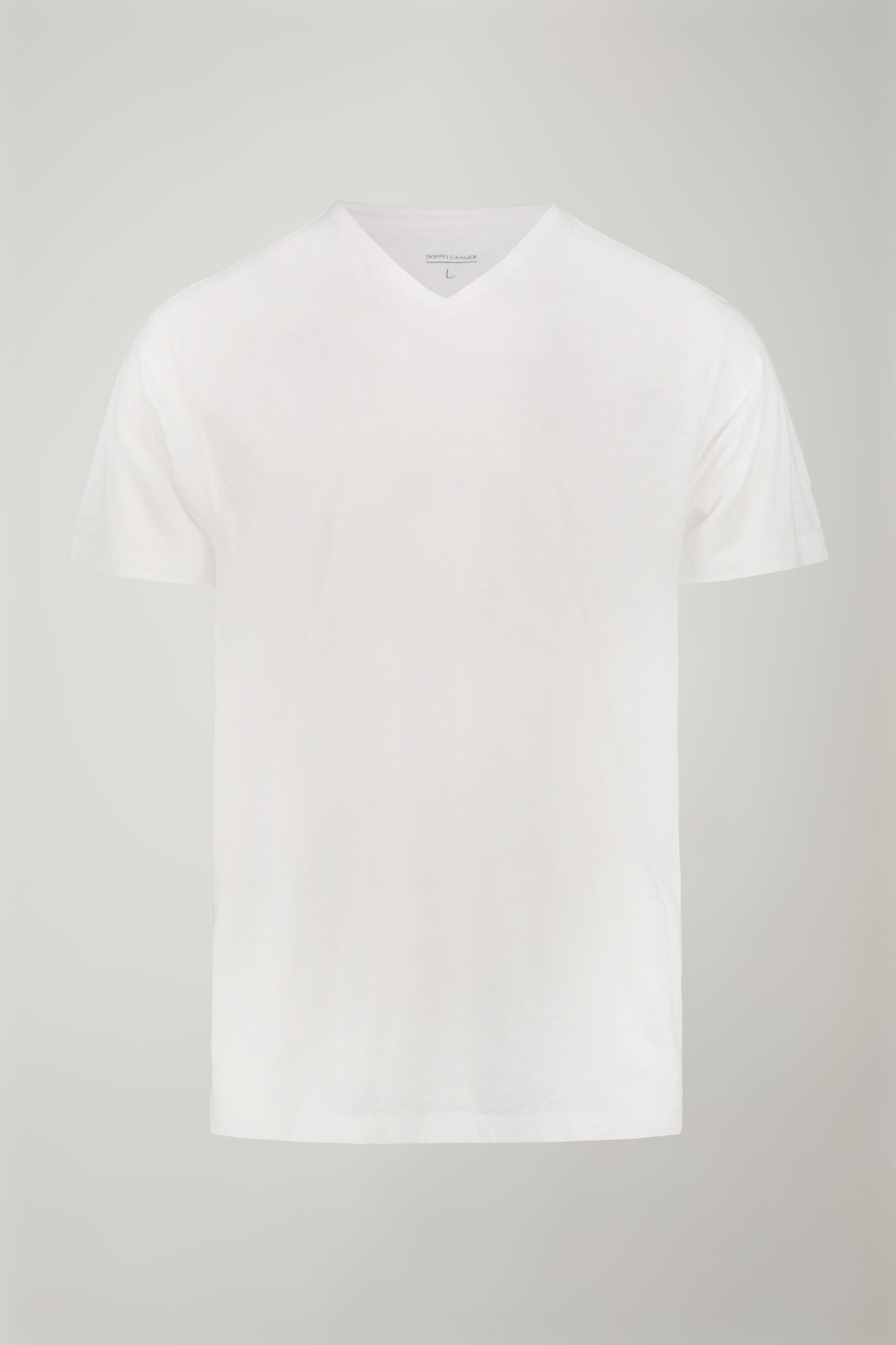 Men’s v-neck t-shirt 100% cotton flamed effect regular fit