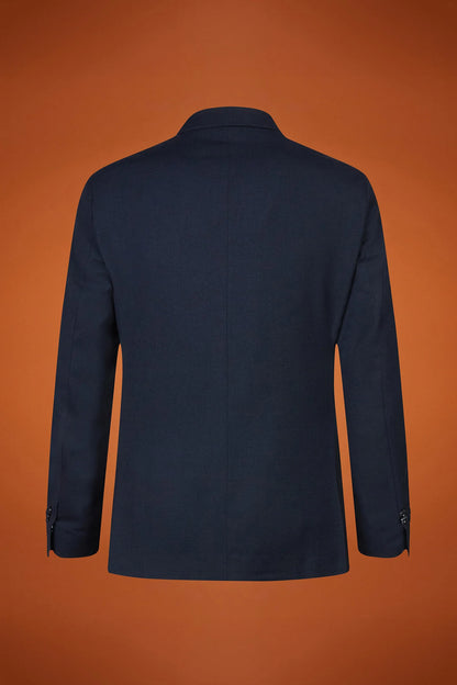 Men's regular fit single-breasted suit in birdseye fabric