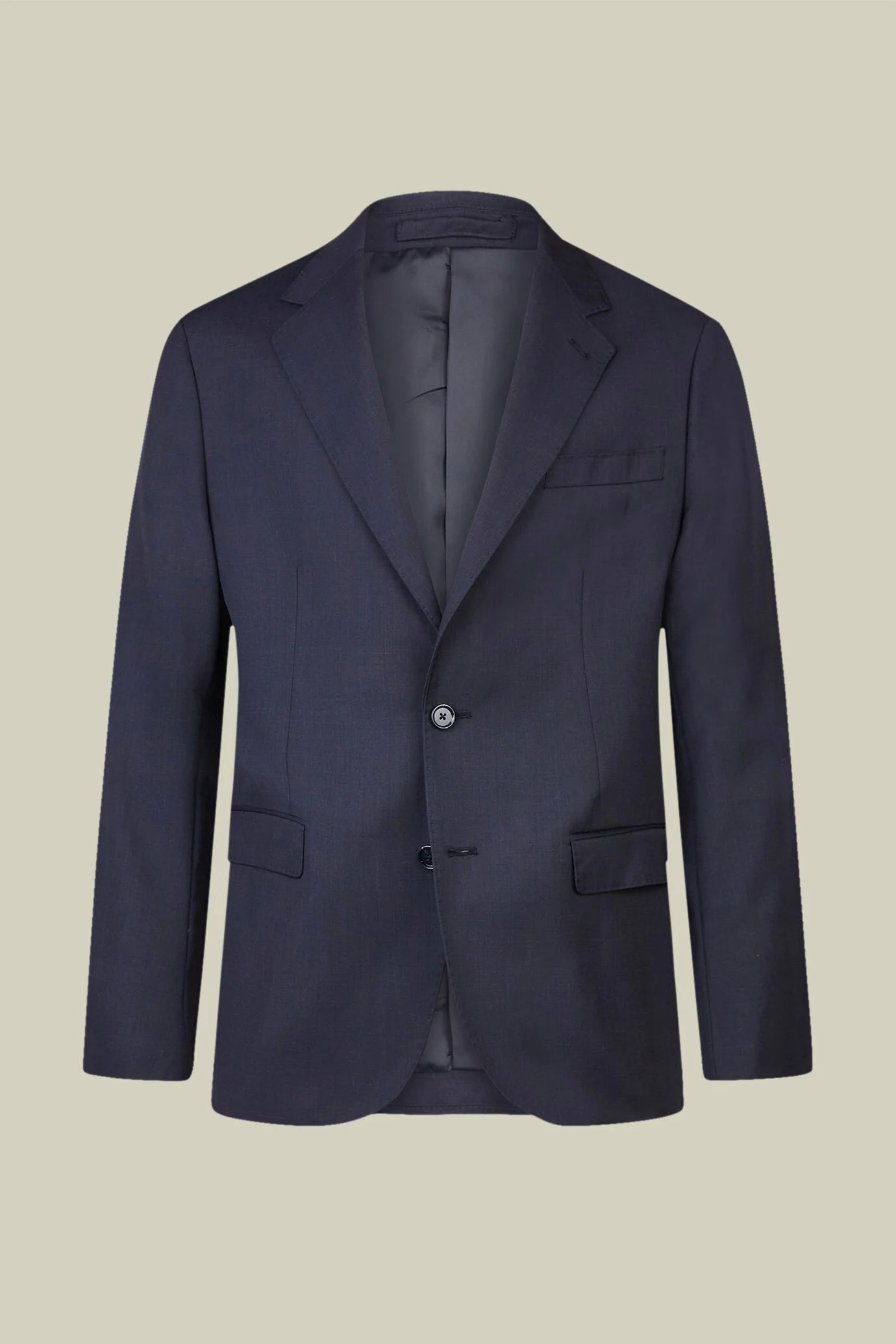 Men's regular fit single-breasted suit in a wool blend fabric