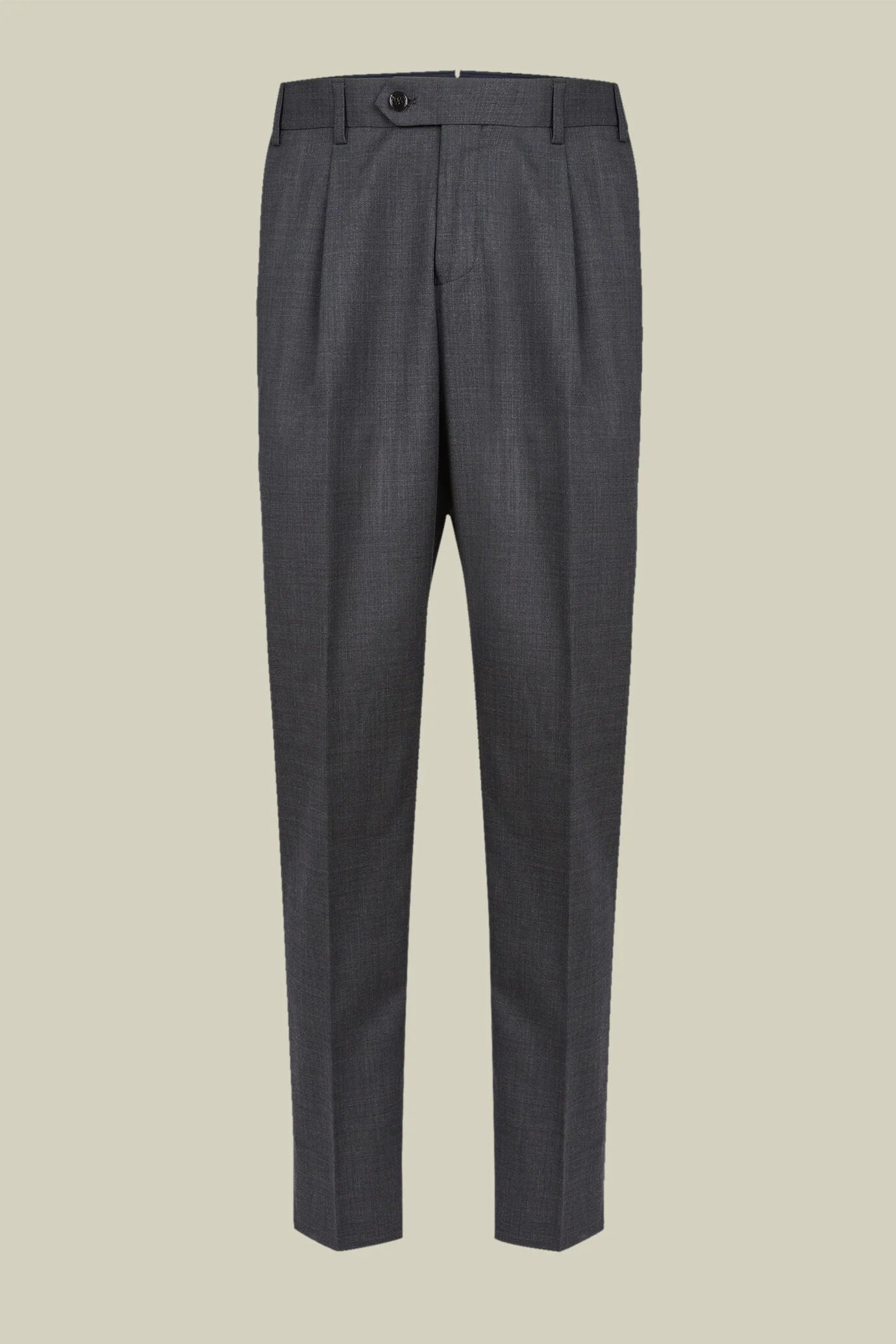 Men's regular fit single-breasted suit in a wool blend fabric