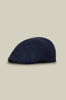 Men's flat cap in wool blend tweed