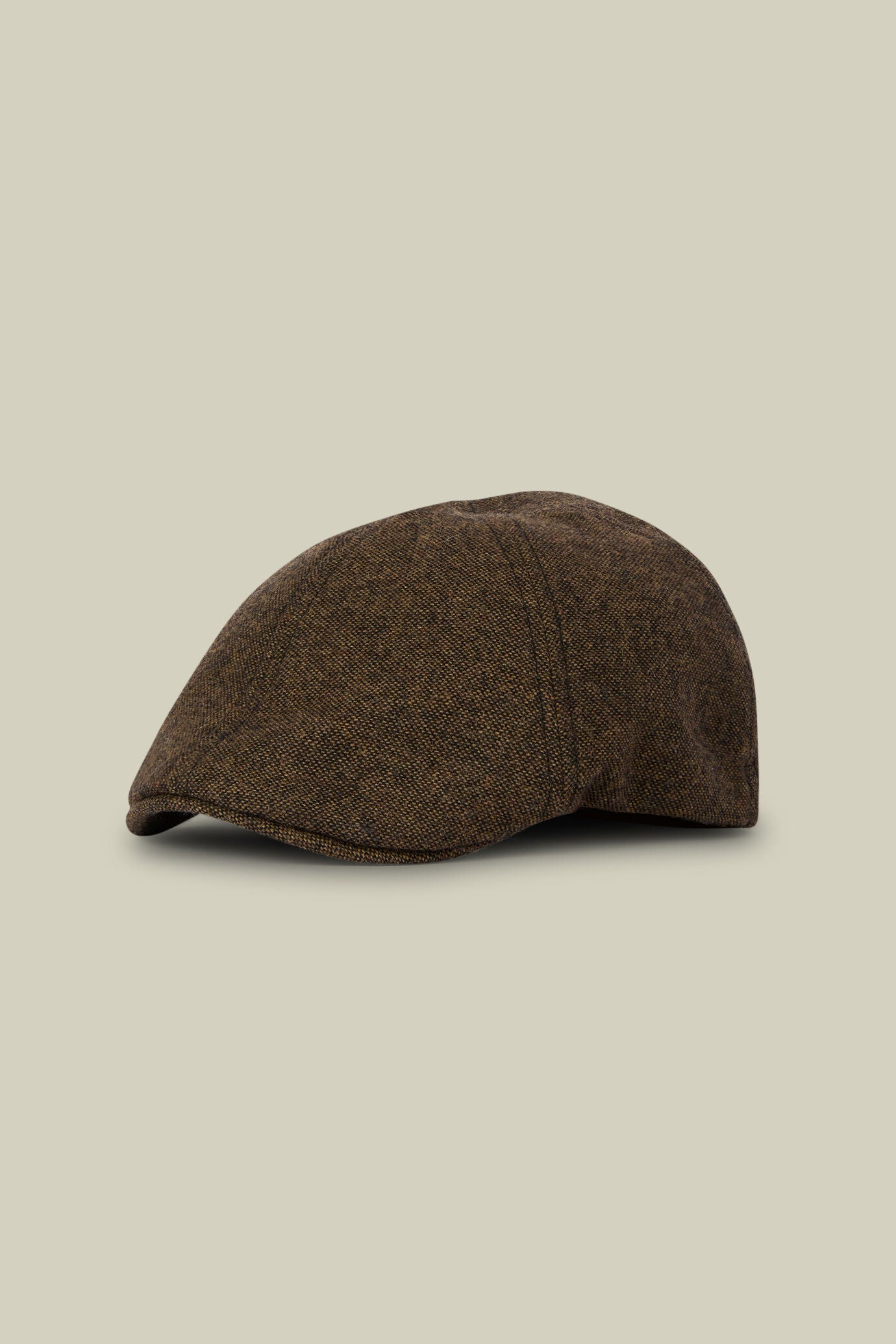 Men's flat cap in wool blend tweed