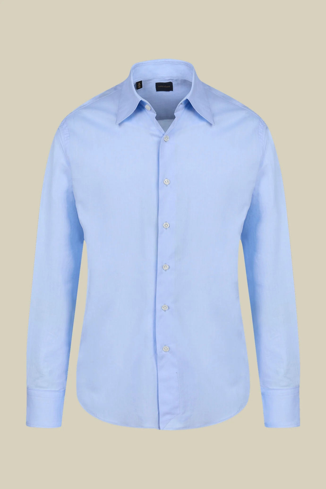 Men's regular fit classic shirt in 100% cotton herringbone fabric with a classic collar