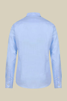 Men's regular fit classic shirt in 100% cotton herringbone fabric with a classic collar