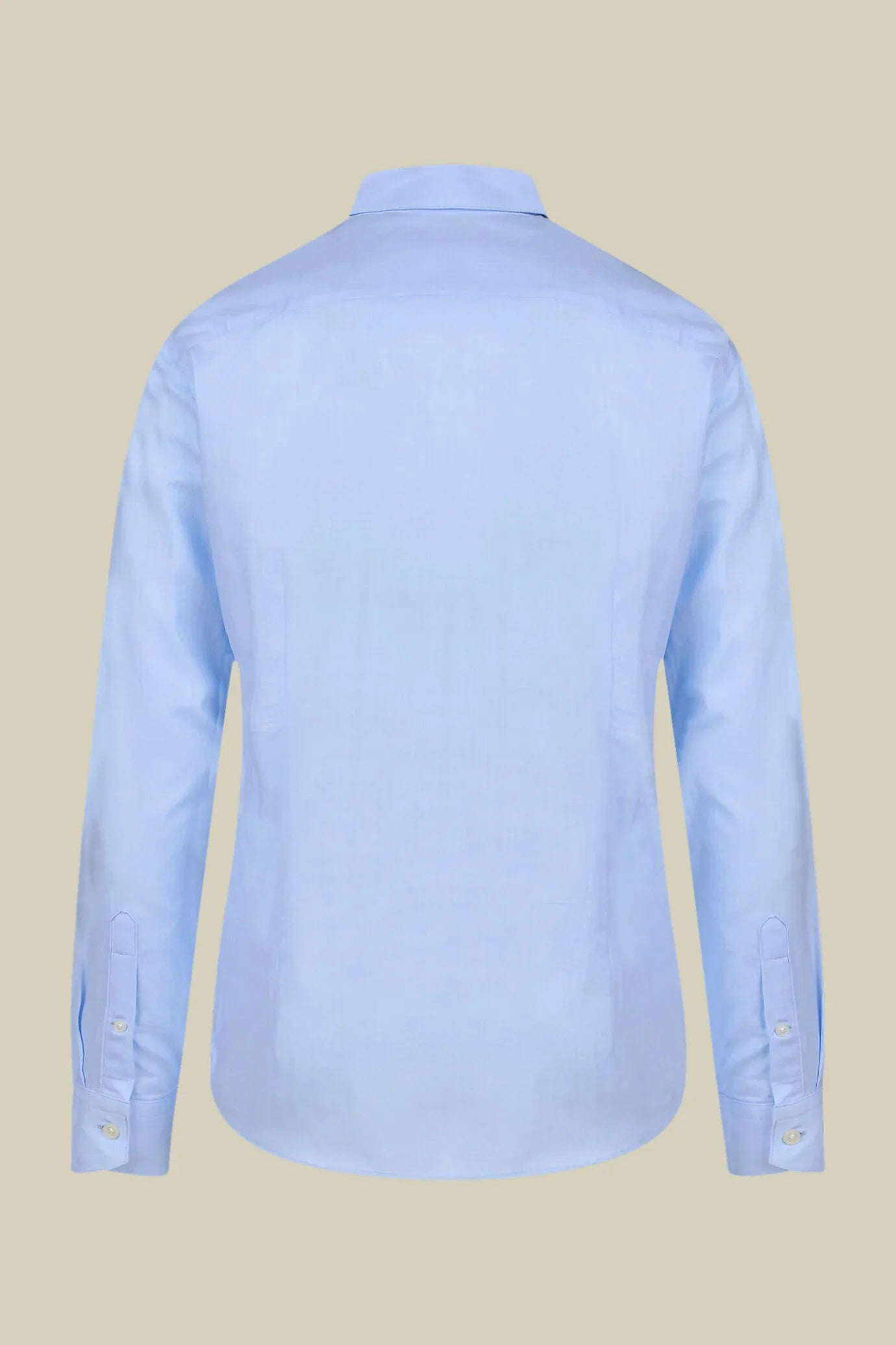 Men's regular fit classic shirt in 100% cotton herringbone fabric with a classic collar