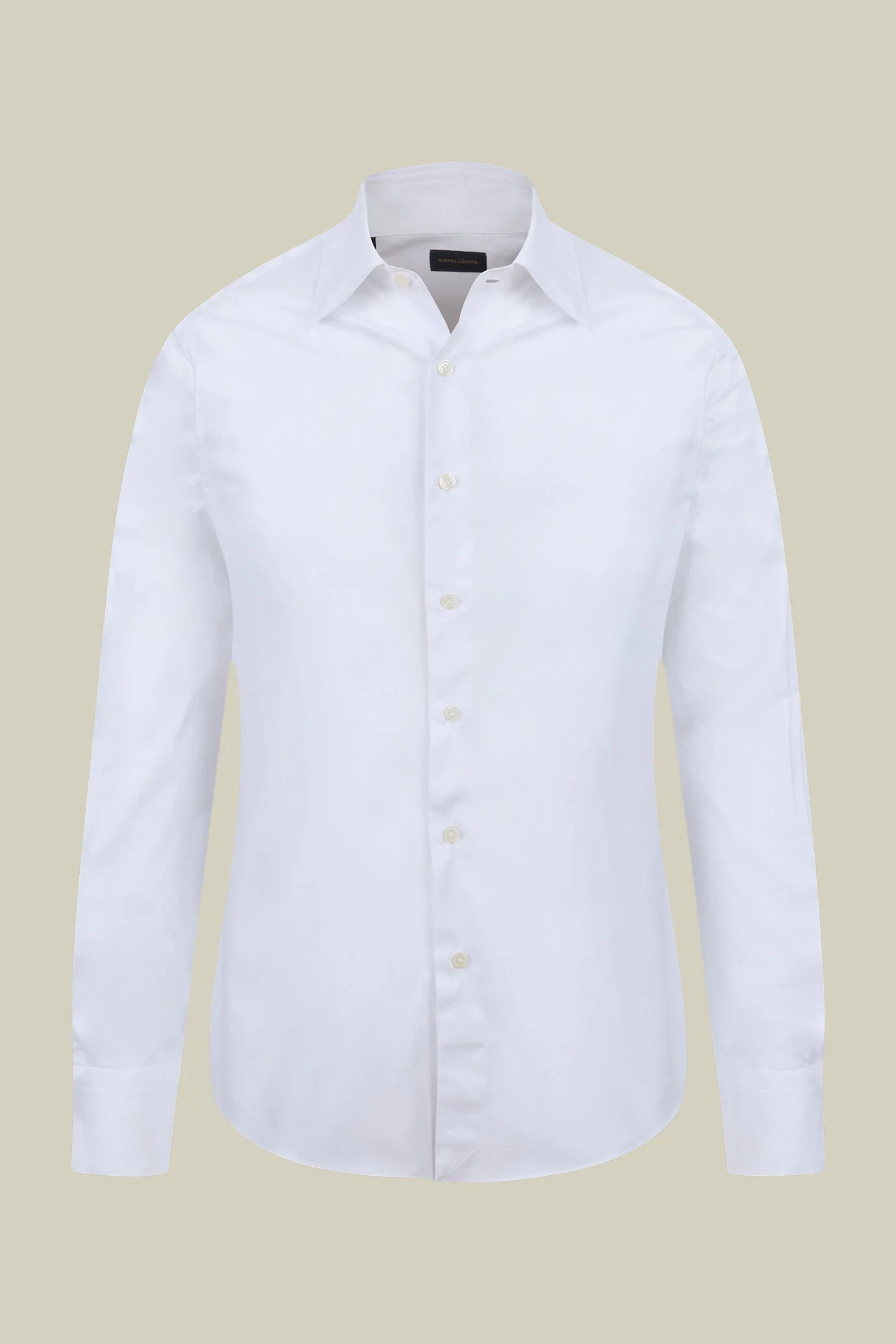 Men's regular fit classic shirt in 100% cotton herringbone fabric with a classic collar