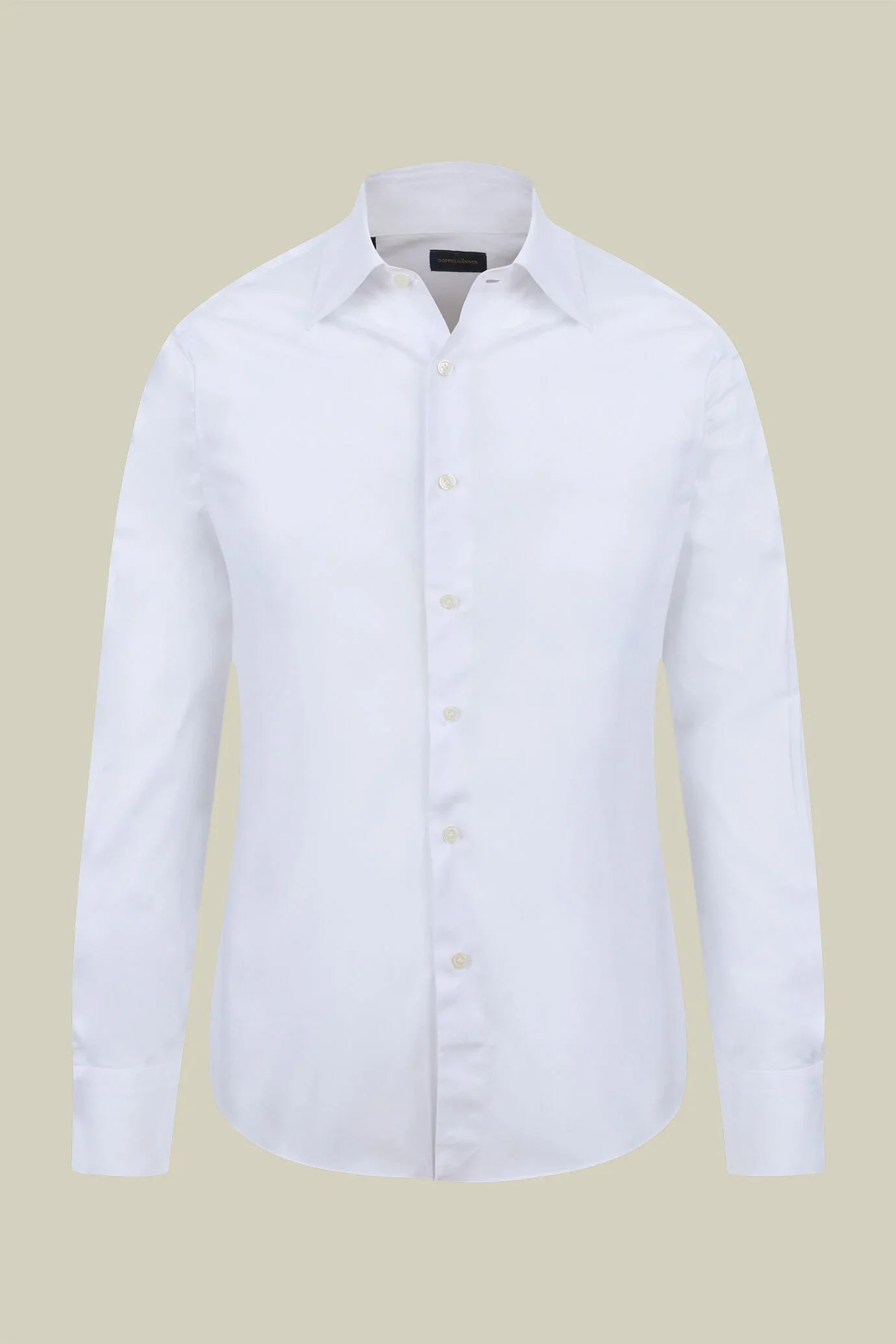 Men's regular fit classic shirt in 100% cotton herringbone fabric with a classic collar