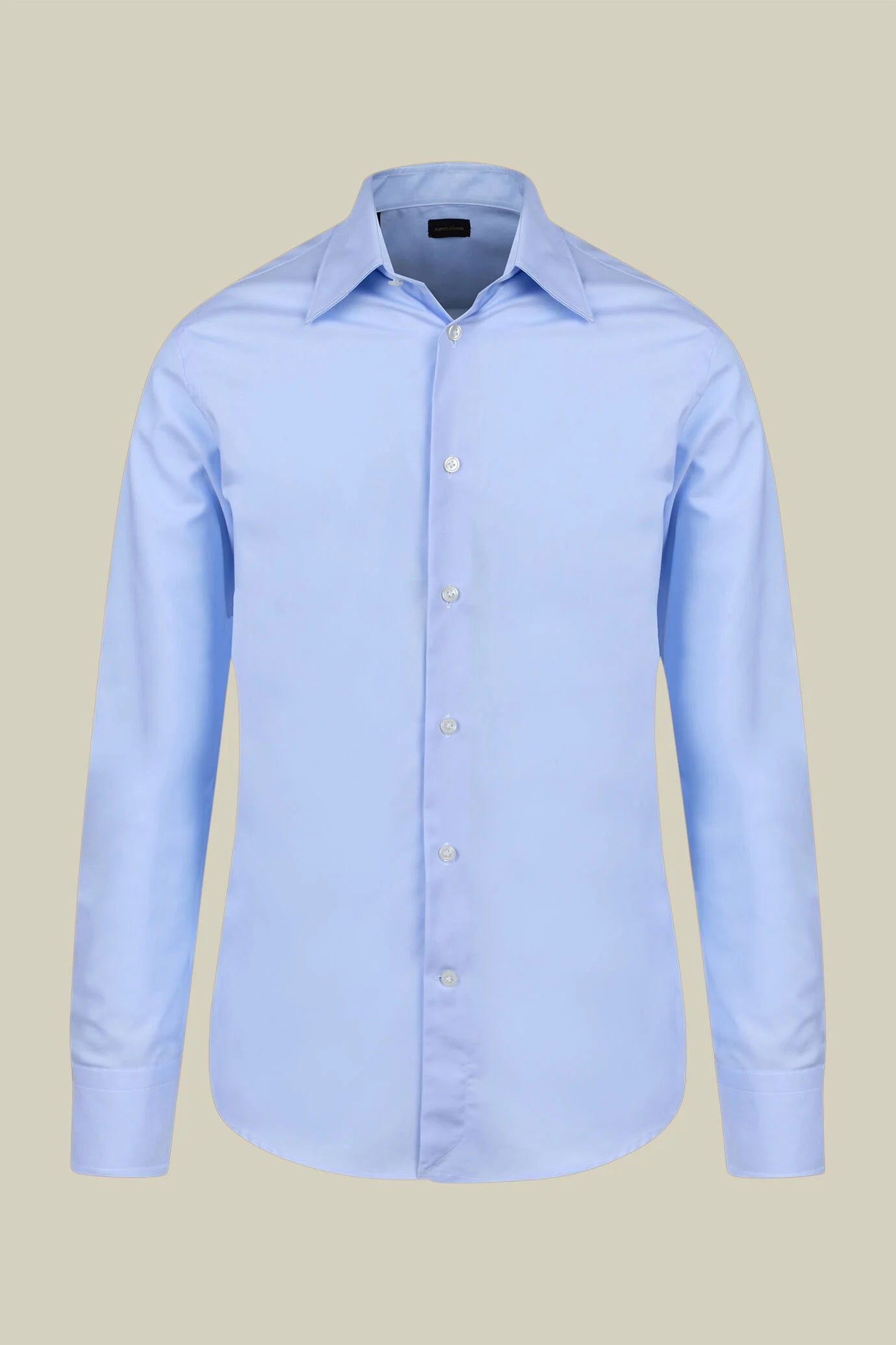 Men's regular fit classic shirt in 100% cotton plain pinpoint fabric with a classic collar