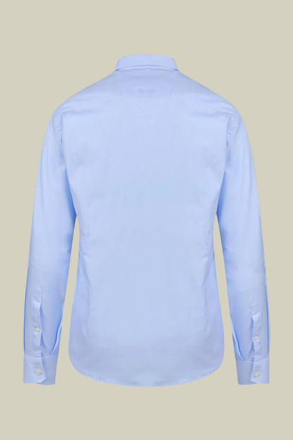 Men's regular fit classic shirt in 100% cotton plain pinpoint fabric with a classic collar