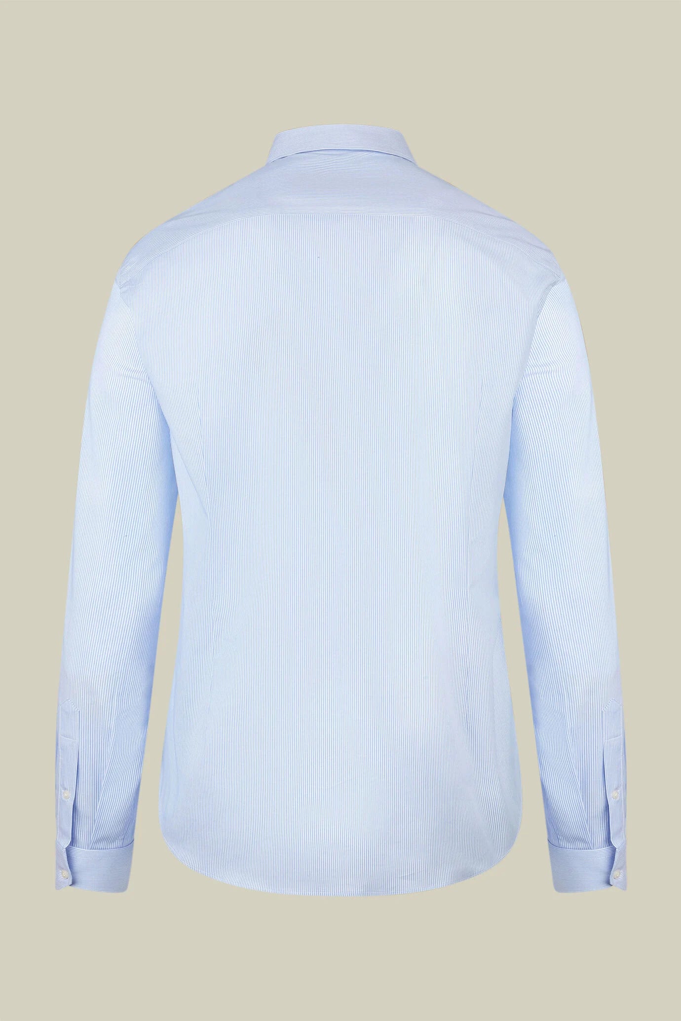 Men's regular fit classic shirt in yarn-dyed striped cotton with a classic collar