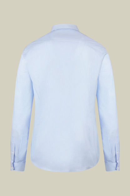Men's regular fit classic shirt in yarn-dyed striped cotton with a classic collar