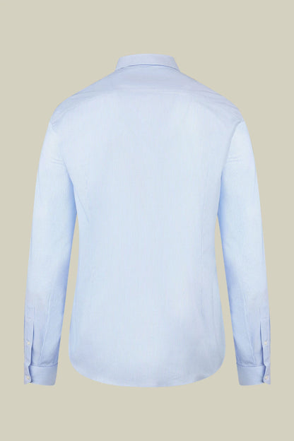 Men's regular fit classic shirt in yarn-dyed striped cotton with a classic collar