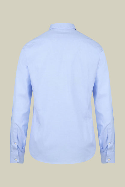Men's regular fit classic shirt in 100% yarn-dyed micro houndstooth cotton with a classic collar