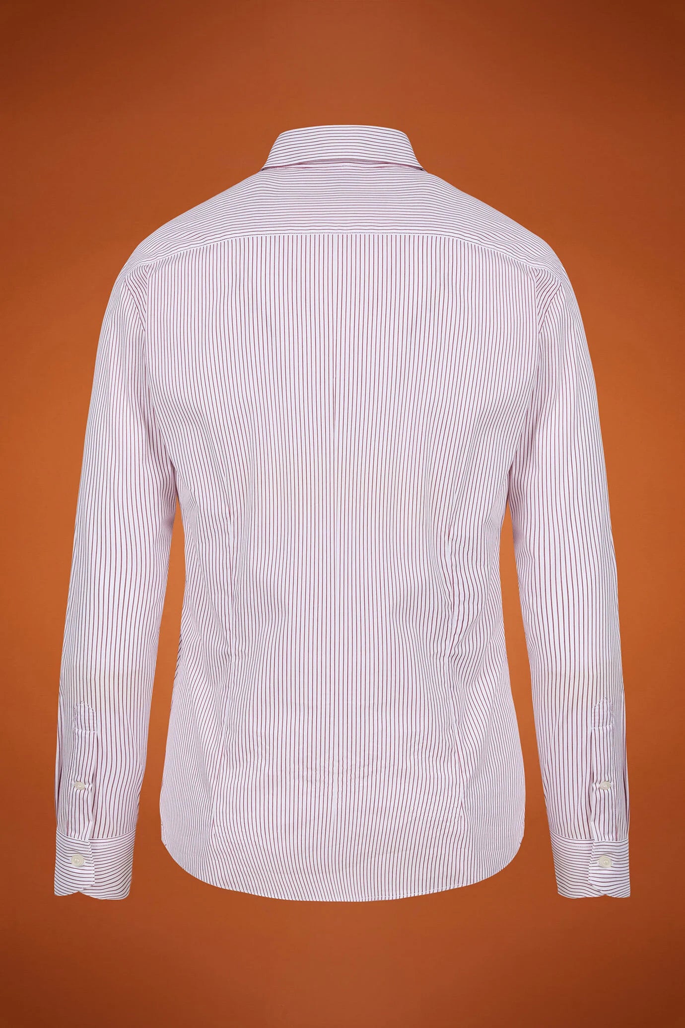 Men's regular fit classic shirt in yarn-dyed technical fabric with a classic collar