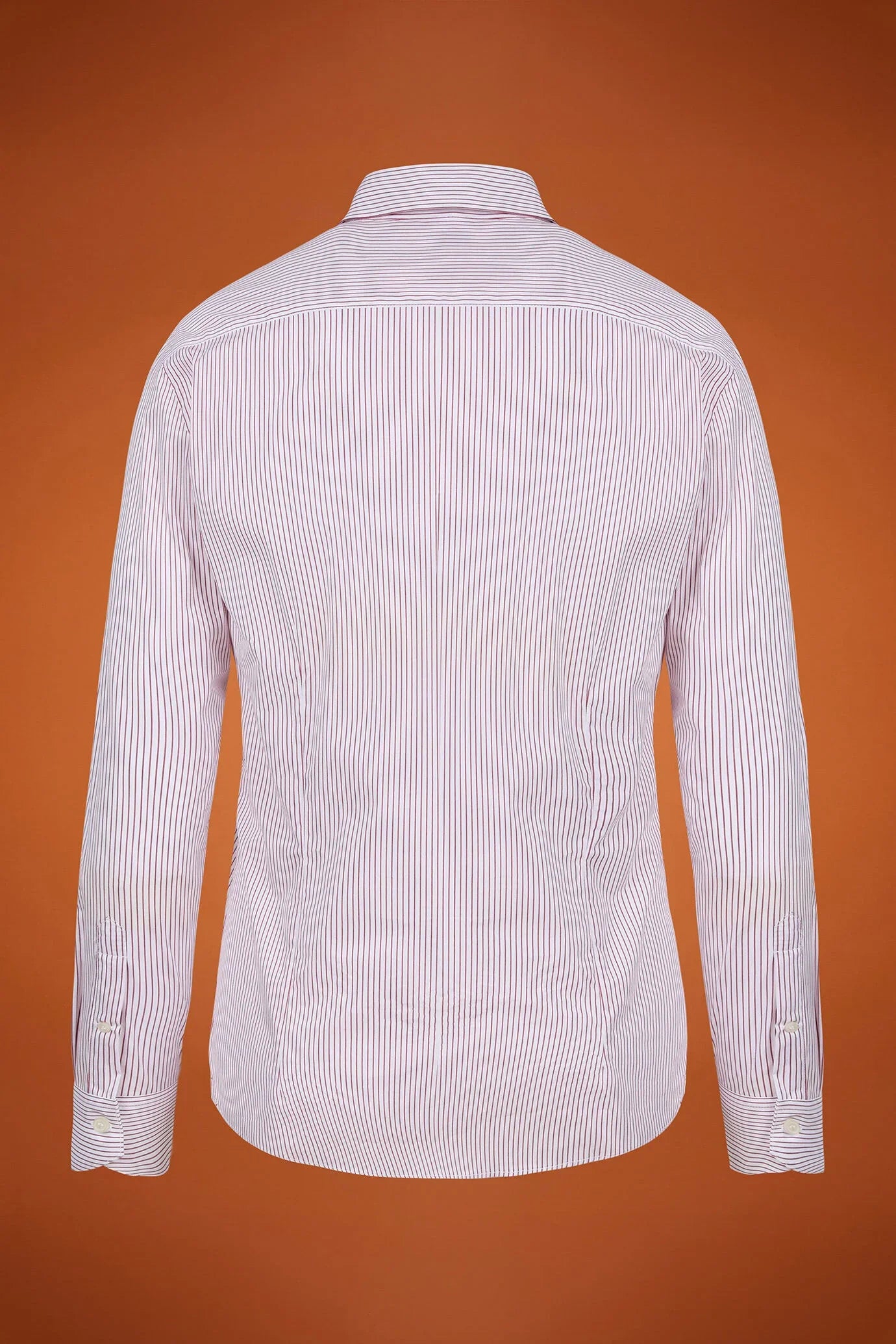 Men's regular fit classic shirt in yarn-dyed technical fabric with a classic collar