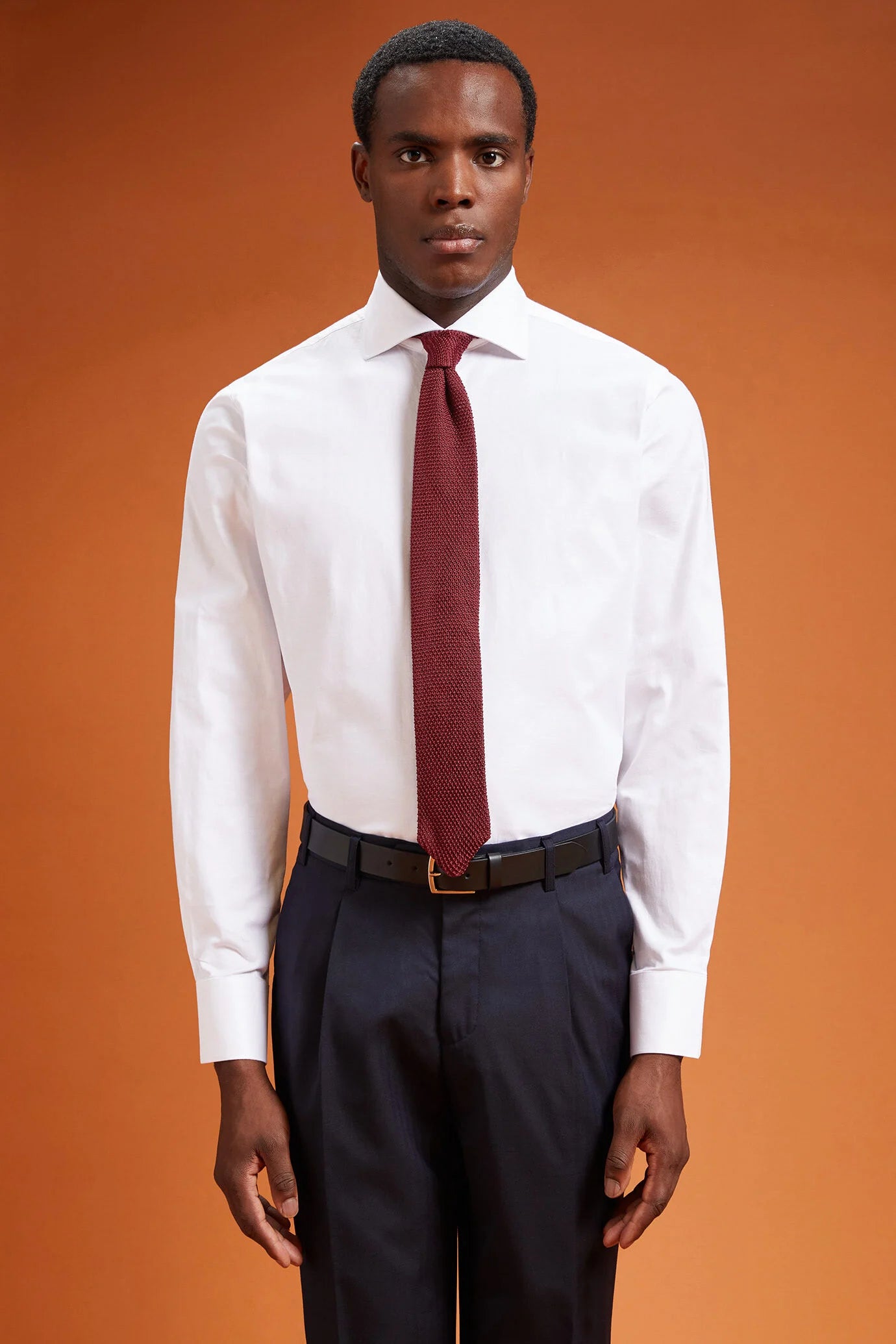 Men's regular fit classic shirt in superlight 100% cotton superlight Oxford fabric with a classic collar
