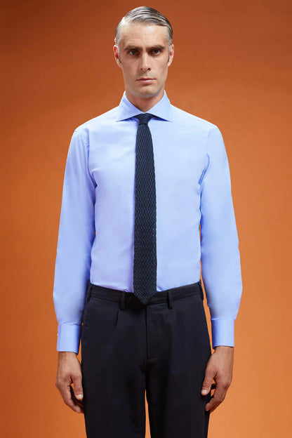 Men's regular fit classic shirt in superlight 100% cotton superlight Oxford fabric with a classic collar