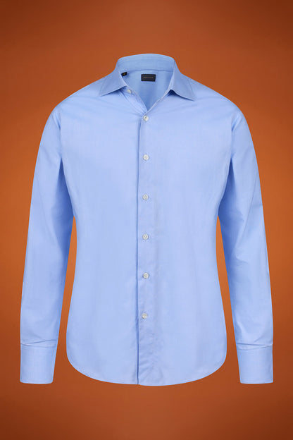 Men's regular fit classic shirt in superlight 100% cotton superlight Oxford fabric with a classic collar