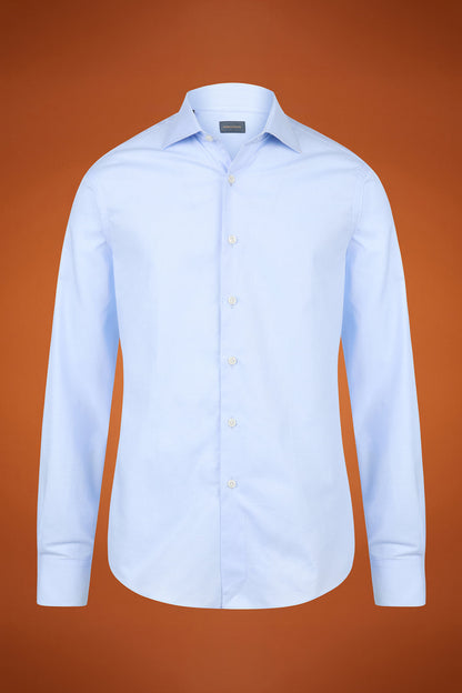 Men's regular fit classic shirt in superlight 100% cotton superlight Oxford fabric with a classic collar