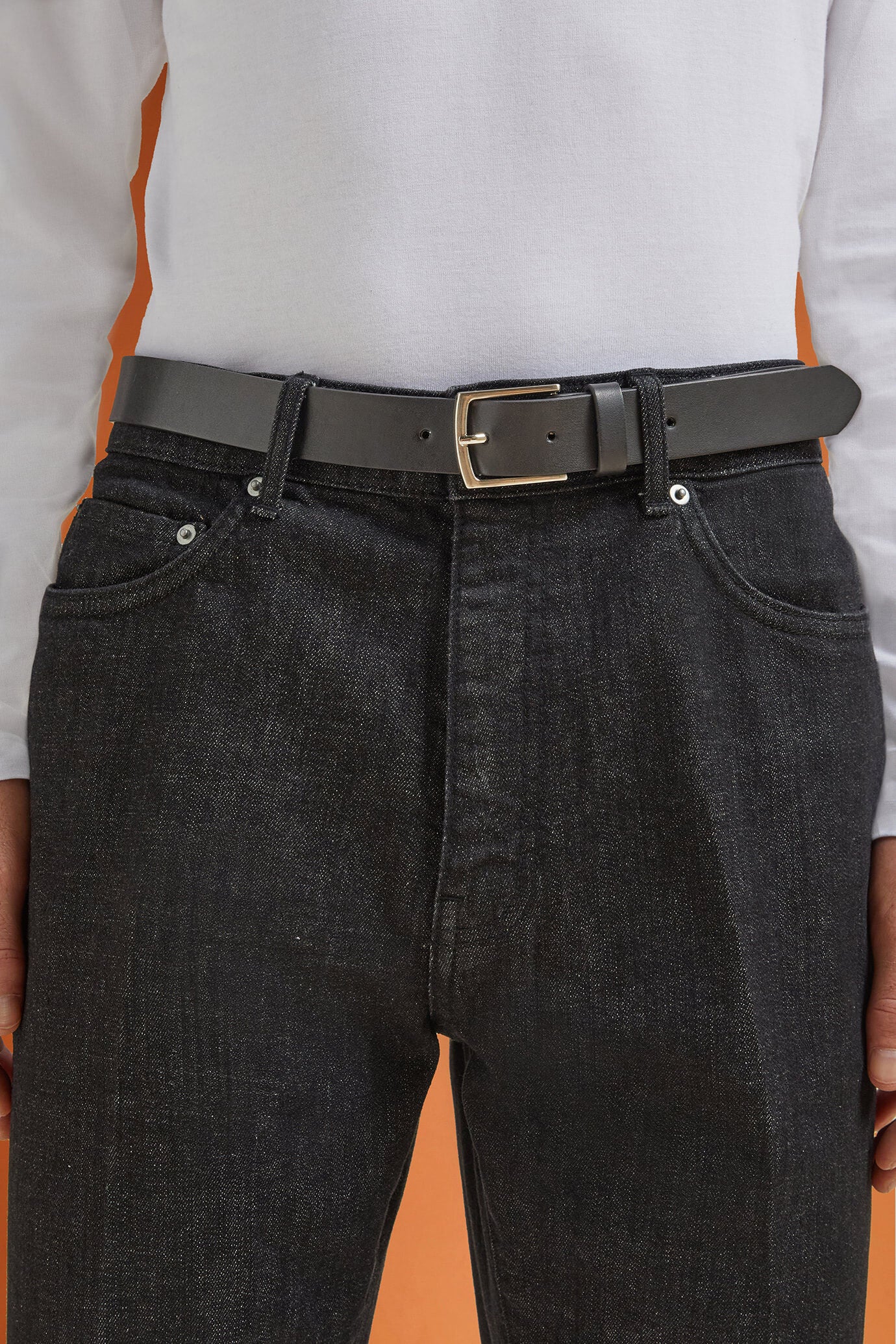 Men's classic belt in 100% genuine leather