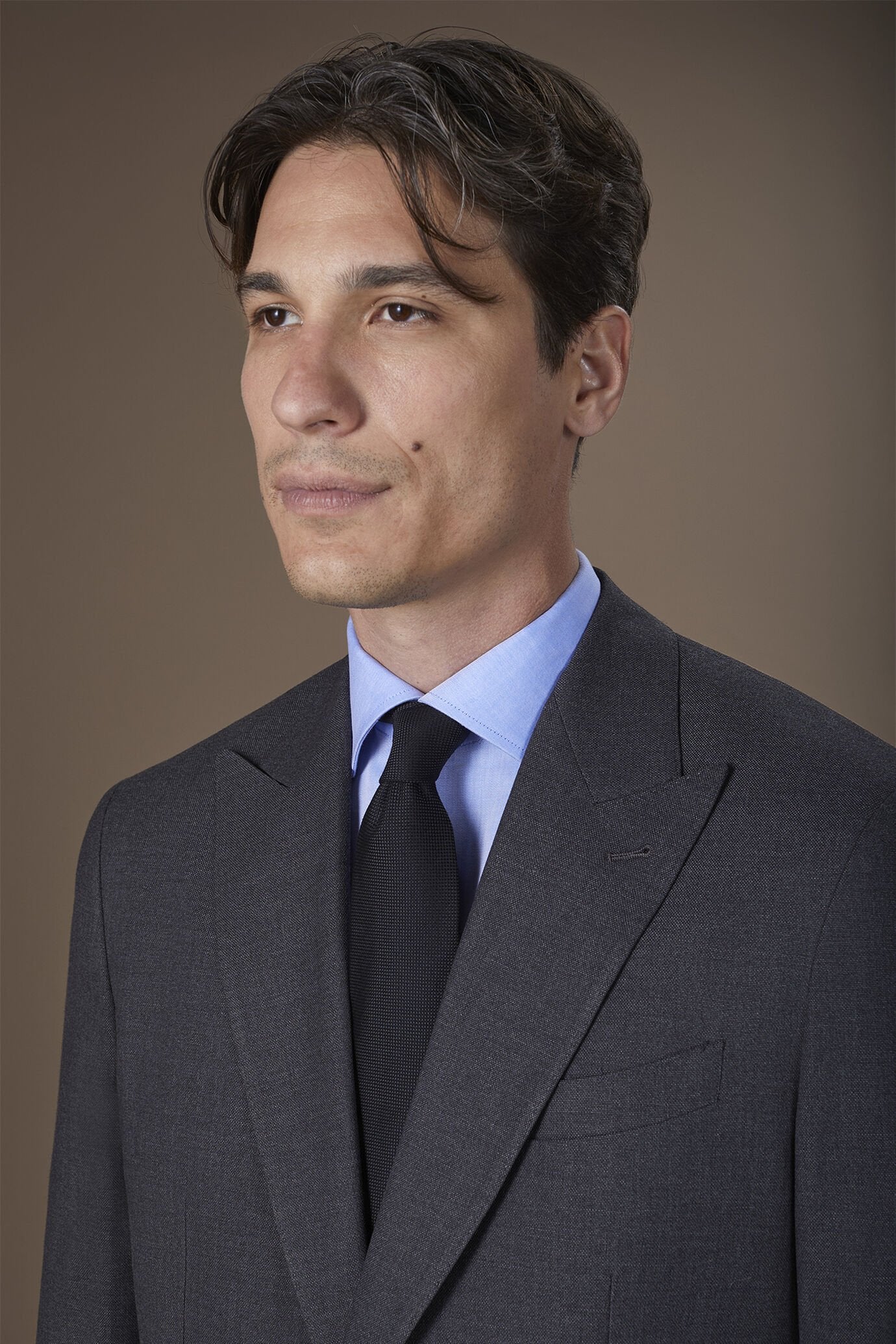 Men's plain tie in a bamboo blend