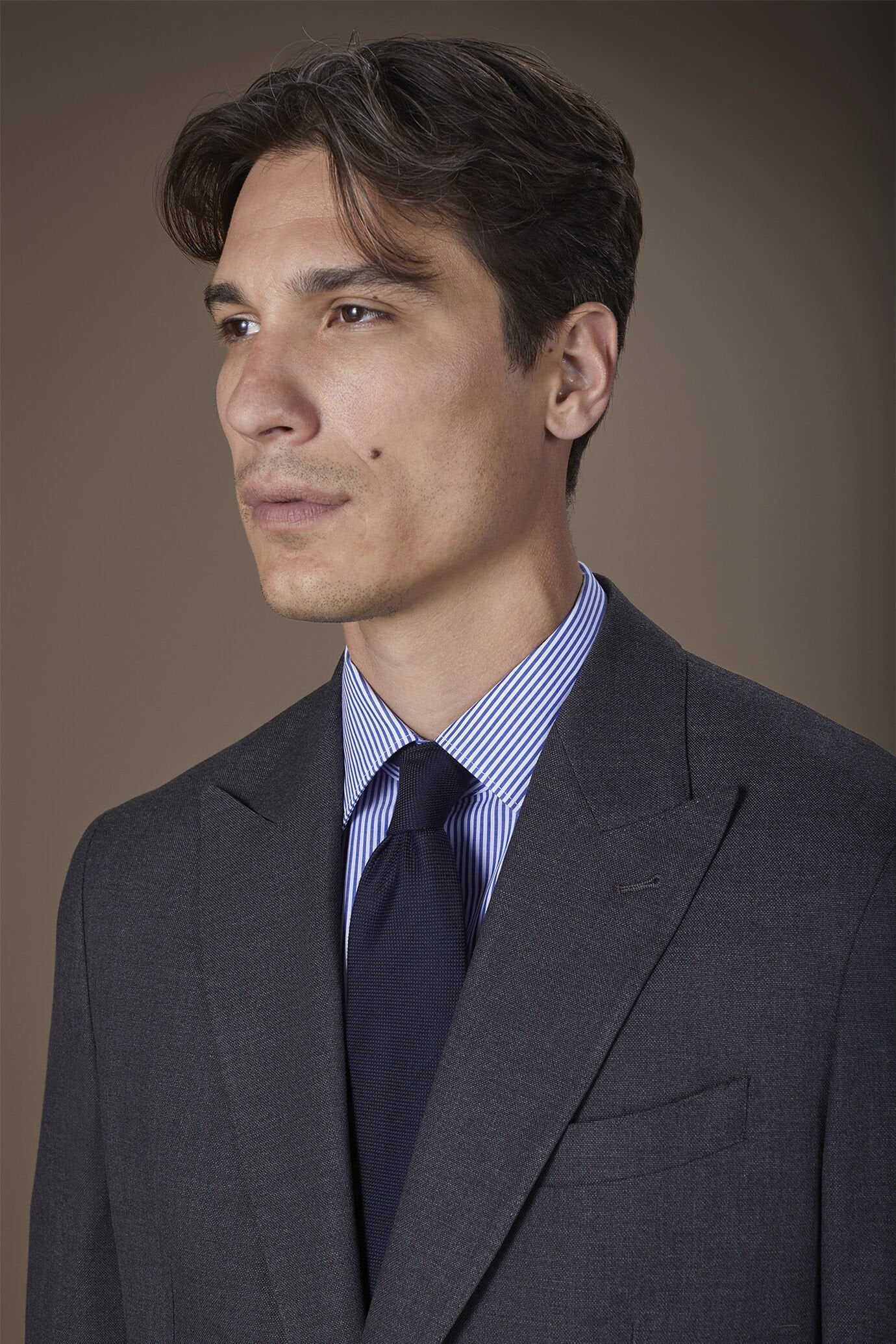 Men's plain tie in a bamboo blend