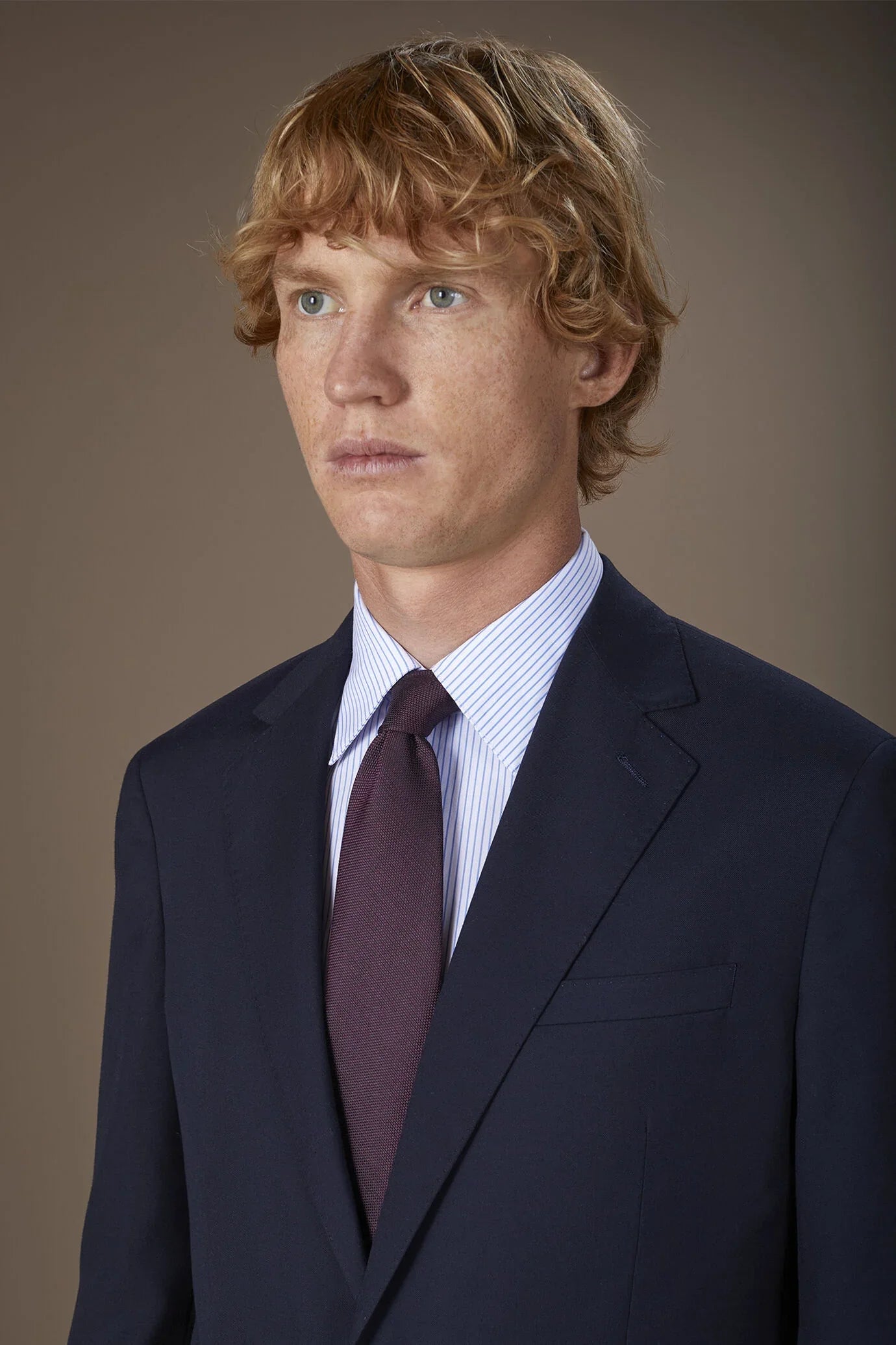 Men's plain tie in a bamboo blend