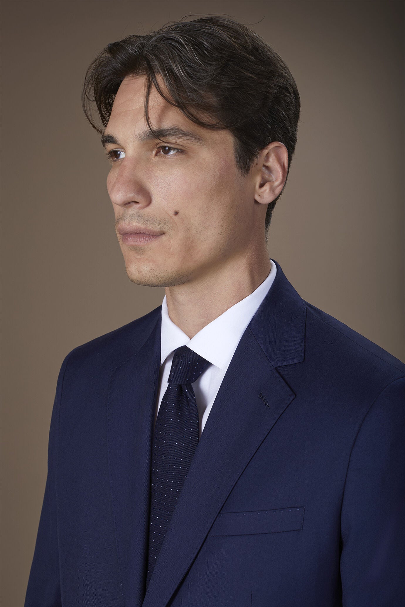 Men's micro polka dot tie in a bamboo blend