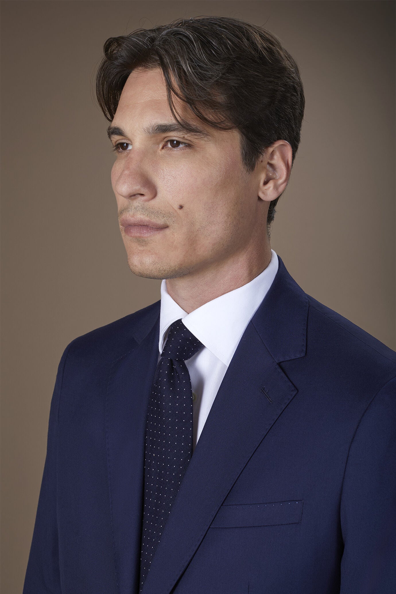 Men's micro polka dot tie in a bamboo blend