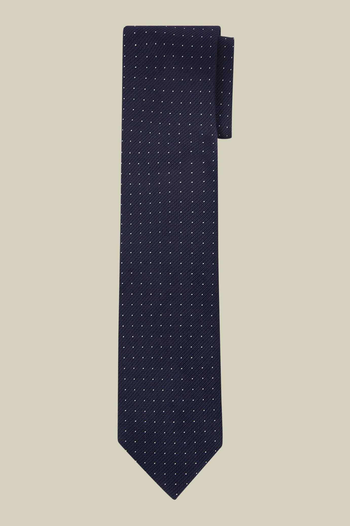 Men's micro polka dot tie in a bamboo blend