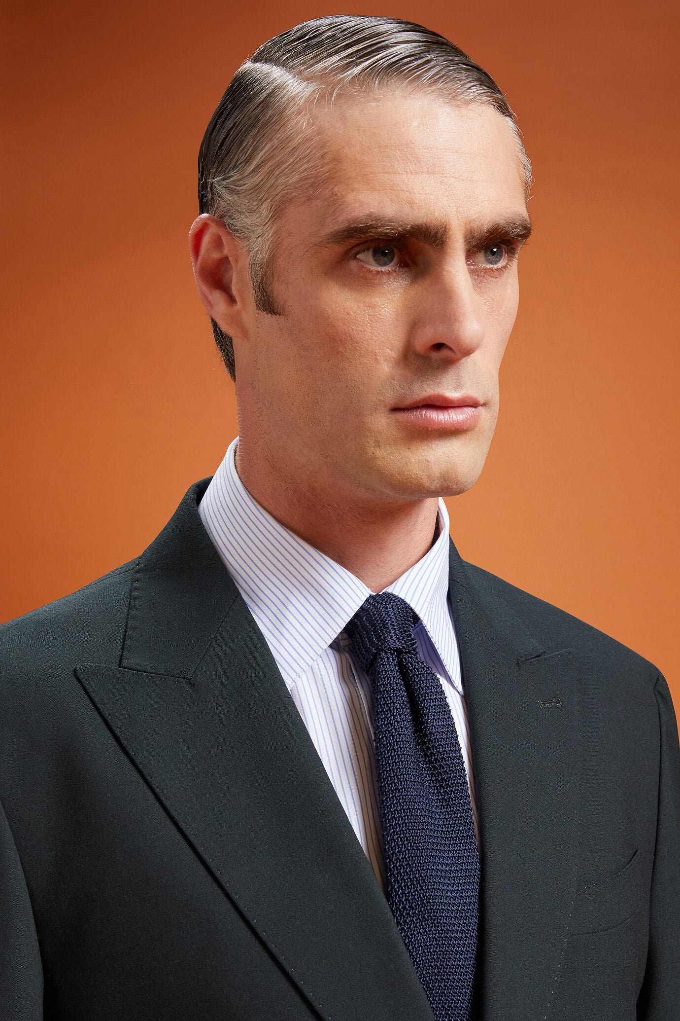 Men's plain knitted tie