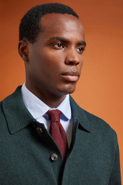 Men's plain knitted tie