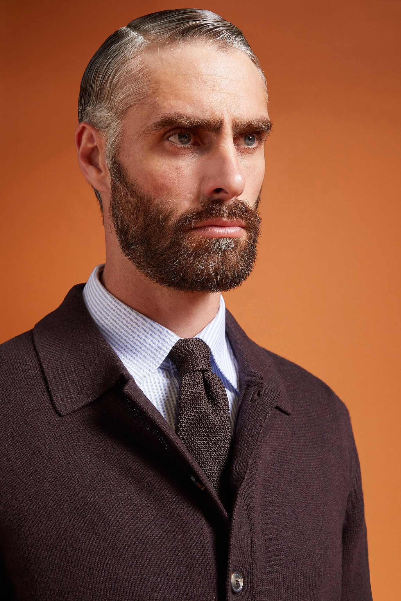 Men's plain knitted tie