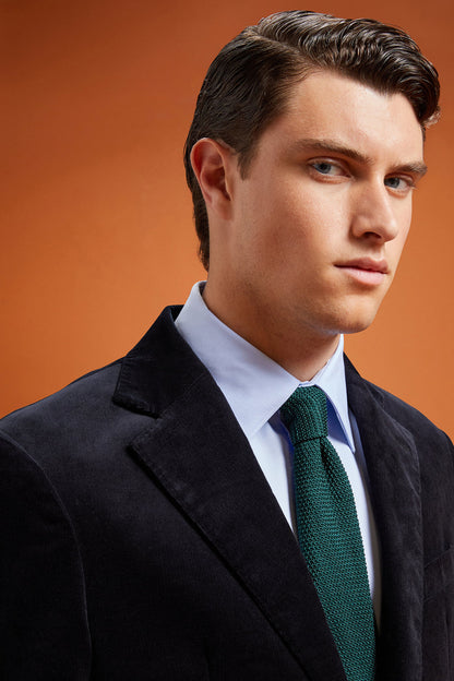 Men's plain knitted tie