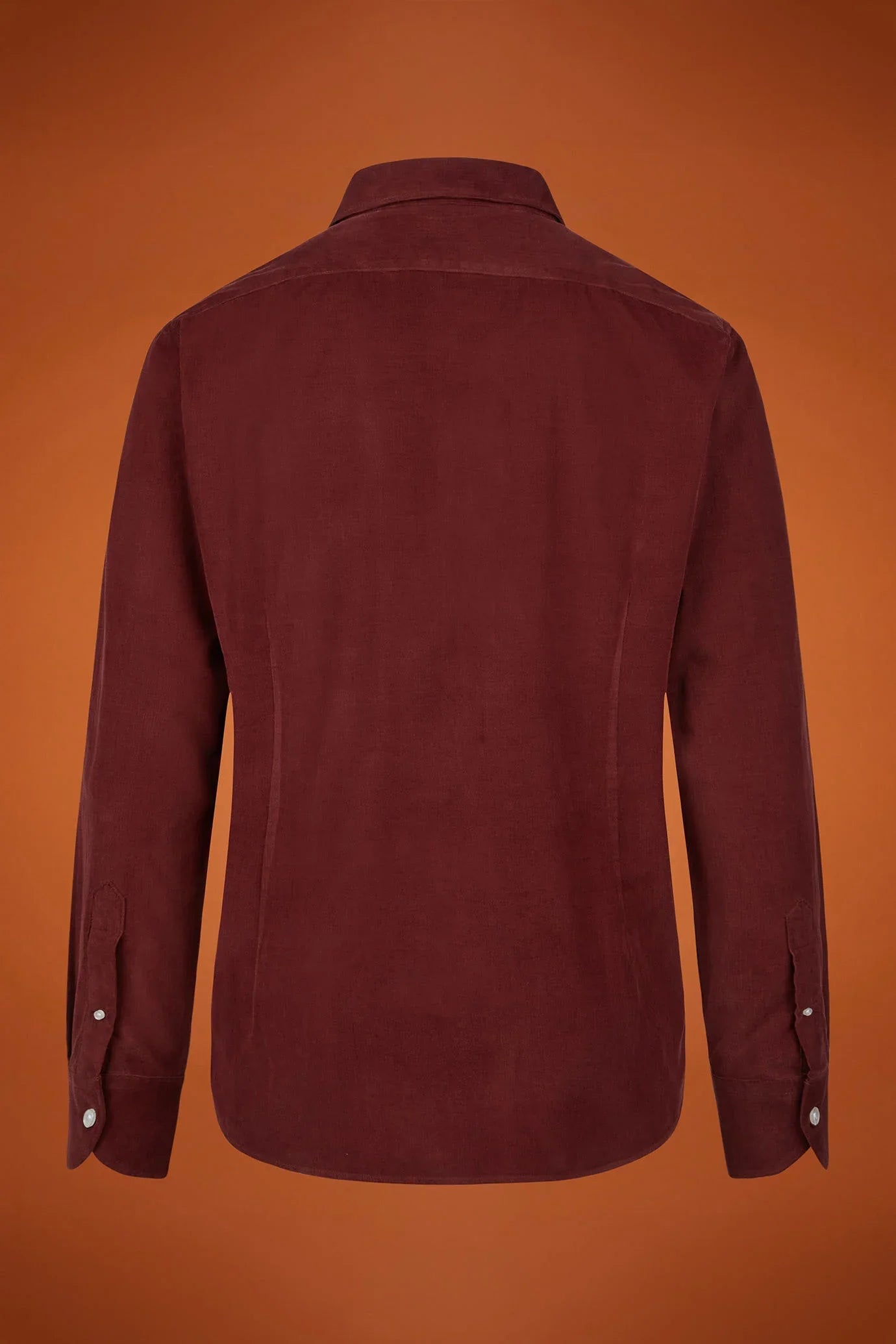 Men's comfort fit casual shirt with a classic collar in plain 100% cotton 21-wale corduroy