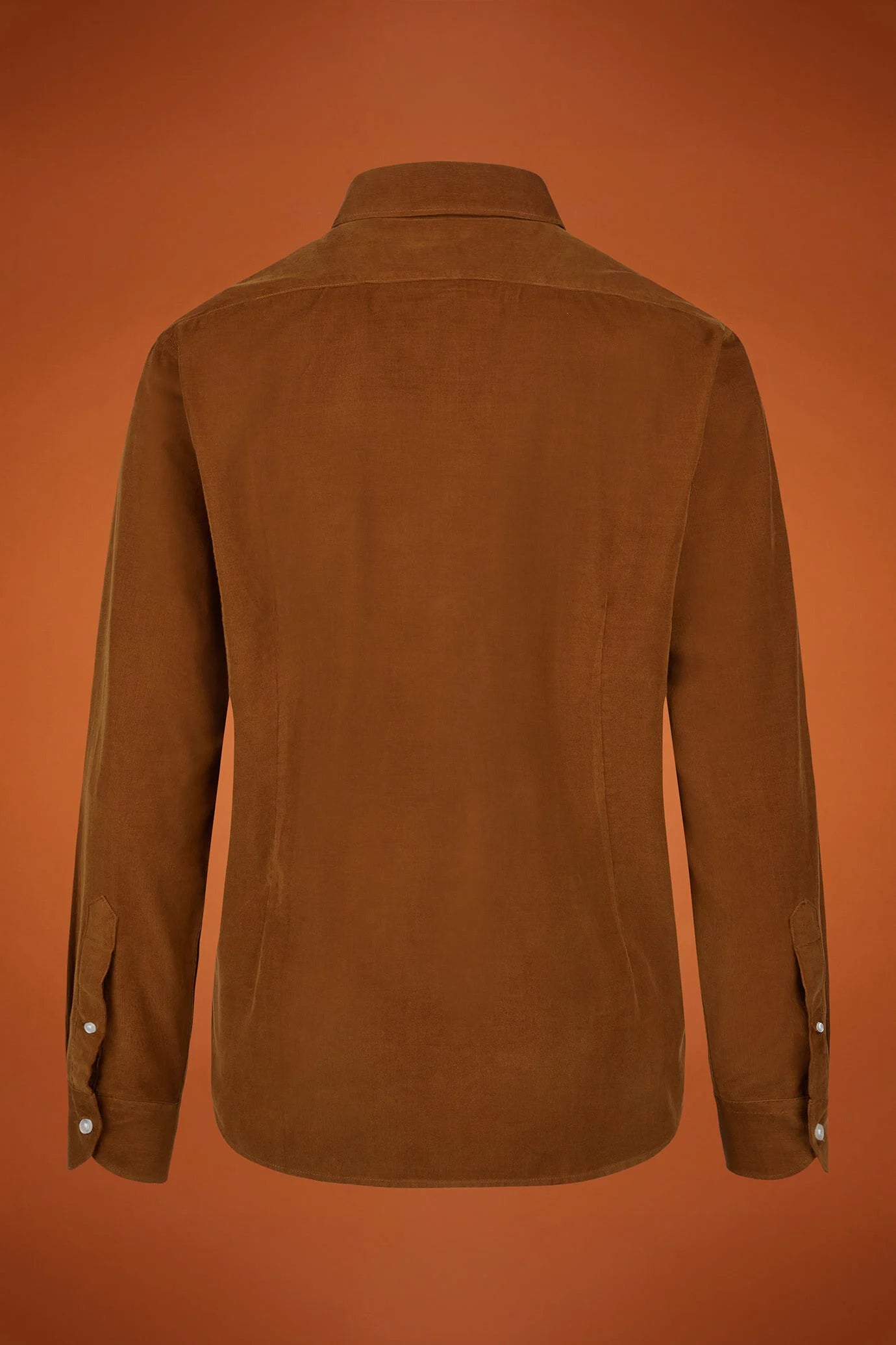 Men's comfort fit casual shirt with a classic collar in plain 100% cotton 21-wale corduroy