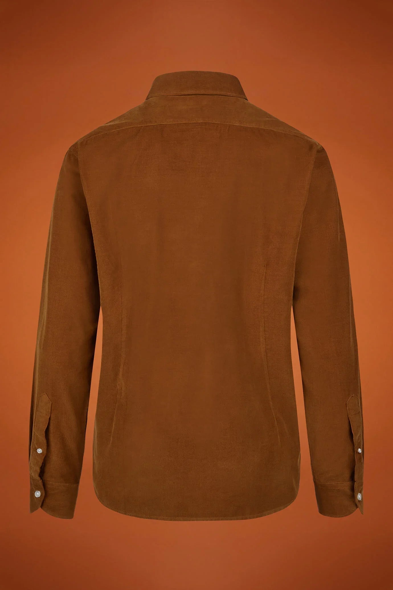 Men's comfort fit casual shirt with a classic collar in plain 100% cotton 21-wale corduroy