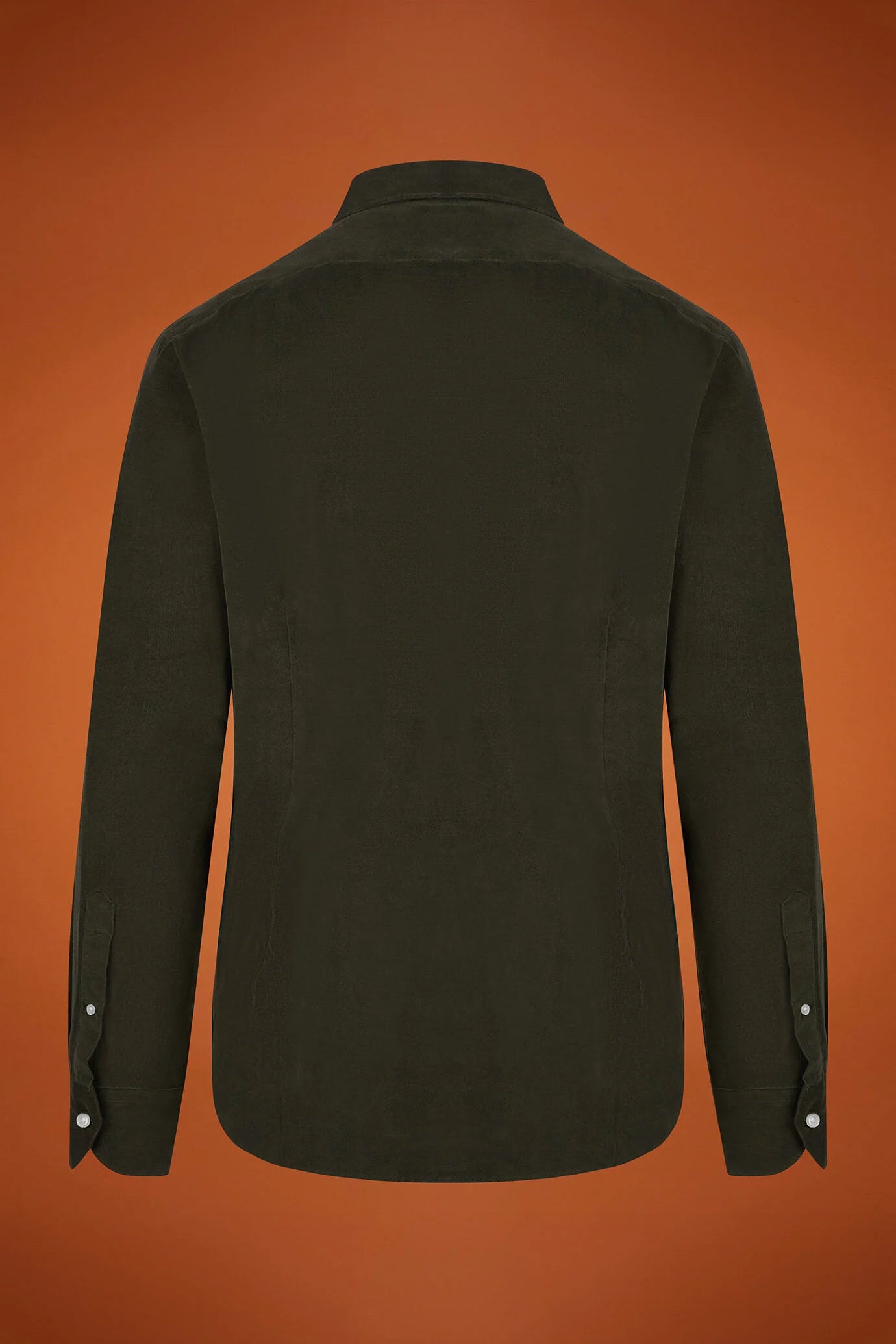Men's comfort fit casual shirt with a classic collar in plain 100% cotton 21-wale corduroy