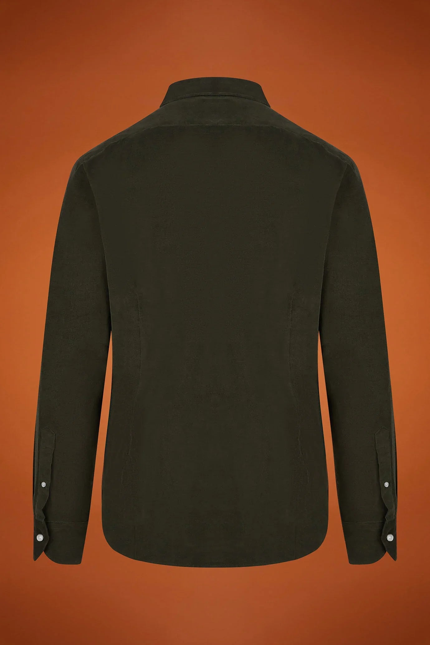 Men's comfort fit casual shirt with a classic collar in plain 100% cotton 21-wale corduroy