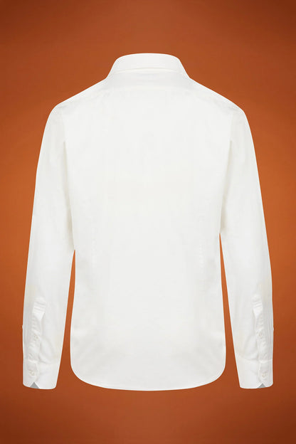 Men's comfort fit casual shirt with a classic collar in plain 100% cotton washed gabardine