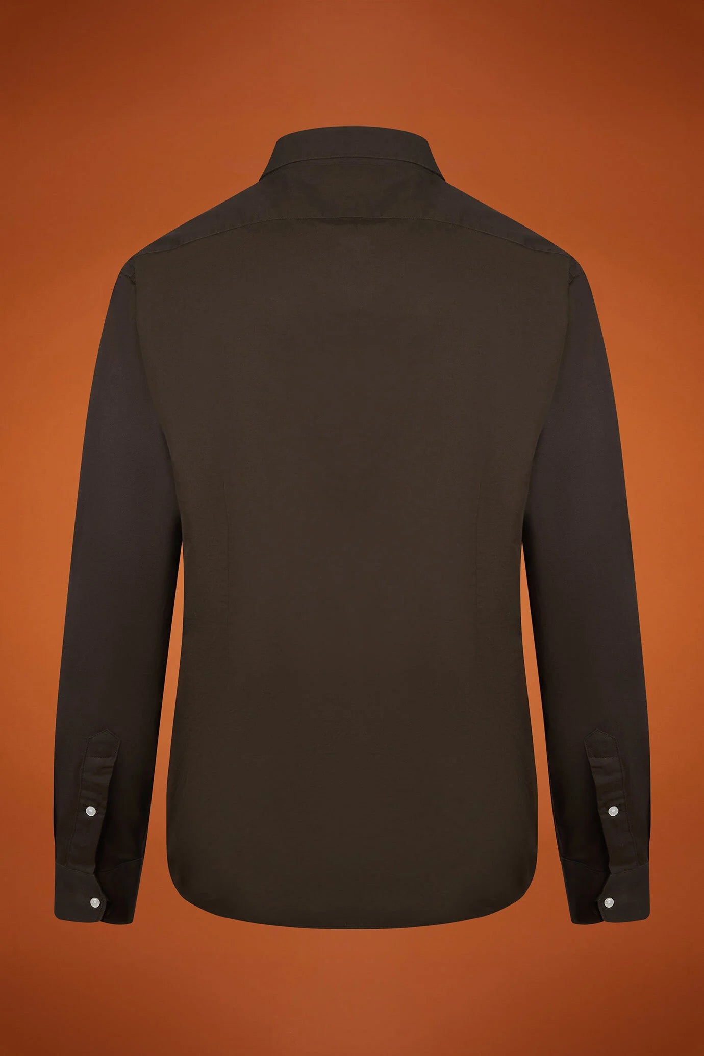 Men's comfort fit casual shirt with a classic collar in plain 100% cotton washed gabardine