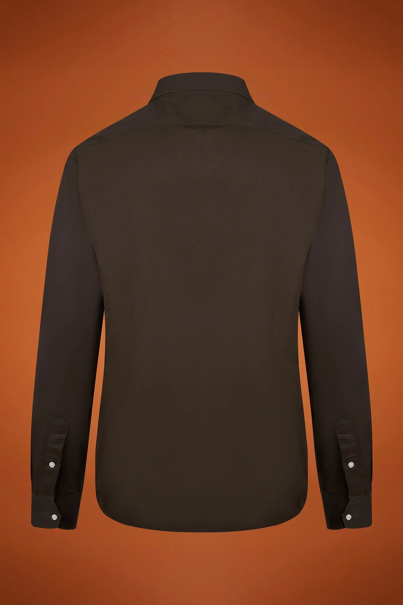 Men's comfort fit casual shirt with a classic collar in plain 100% cotton washed gabardine