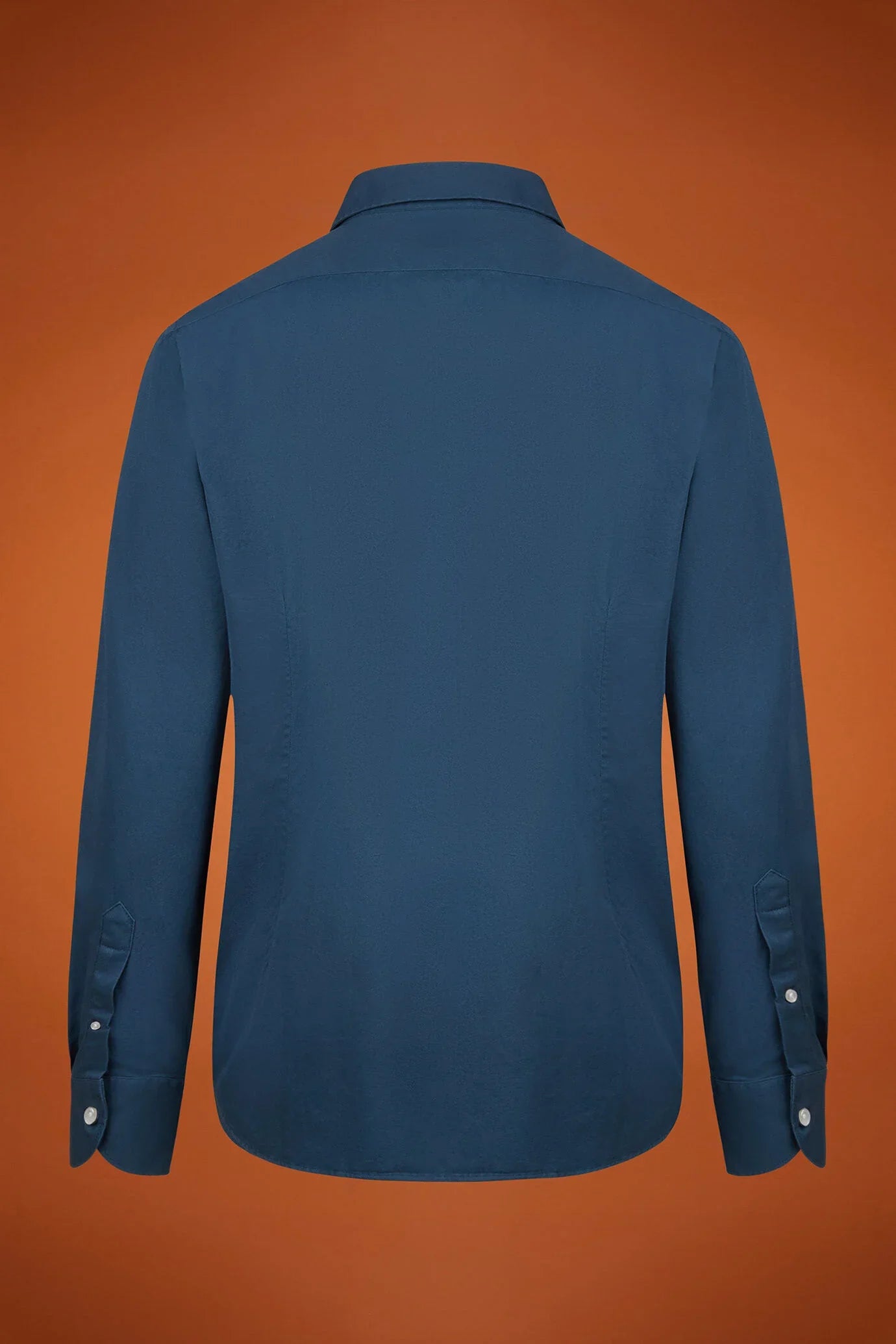 Men's comfort fit casual shirt with a classic collar in plain 100% cotton washed gabardine